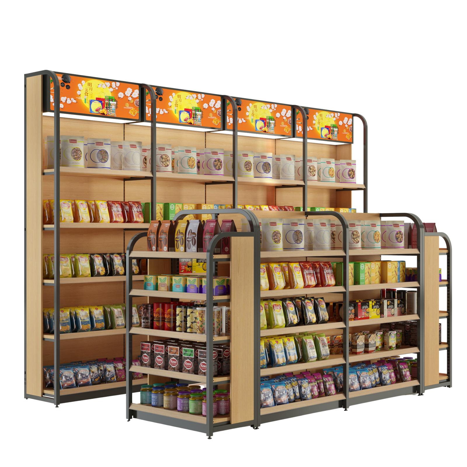 Bespoke wooden display stand for premium brand presentation.