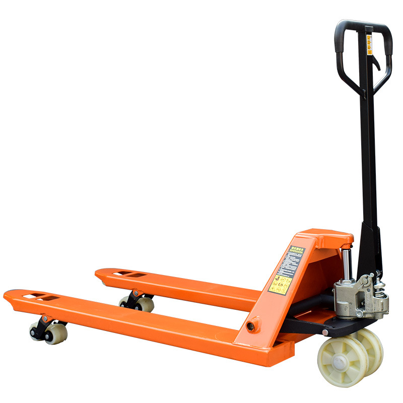 Hydraulic manual pallet jack and hand truck for heavy load transport.