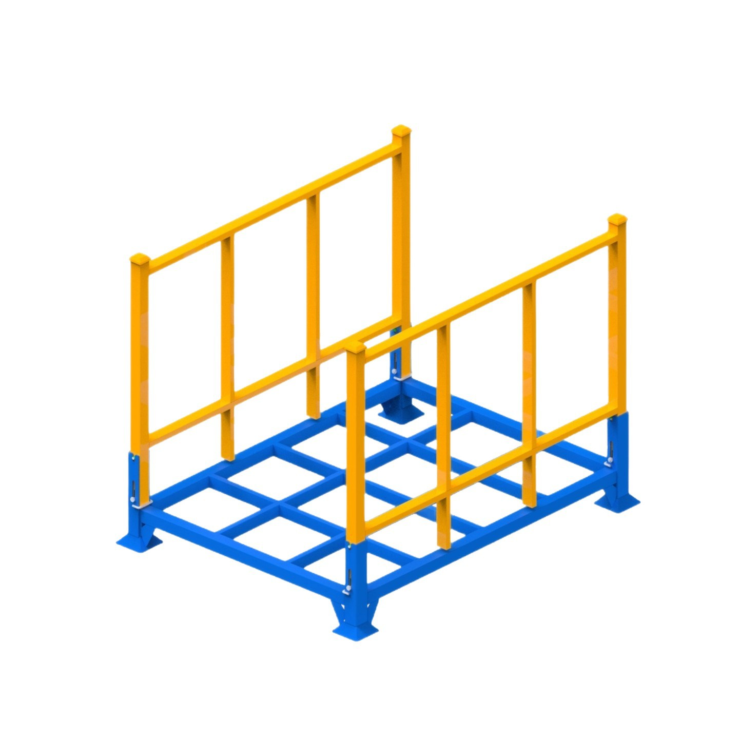 LANTOO heavy-duty portable steel stack racks for industrial storage.