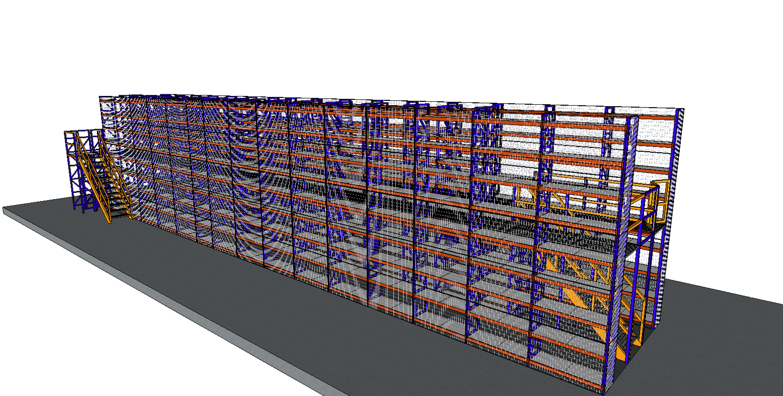 LANTOO professional multi-tier mezzanine racking system for large warehouses.