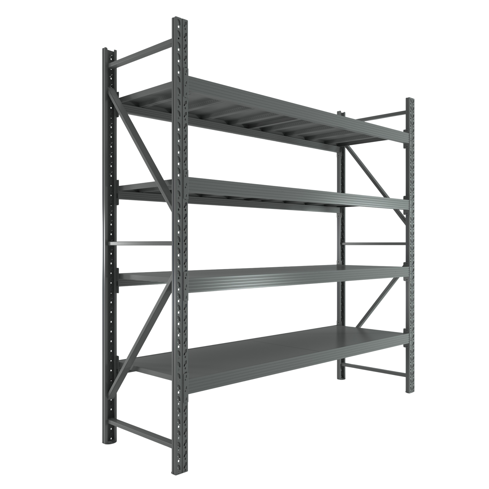 LANTOO industrial light and medium duty rack system with adjustable steel panels.