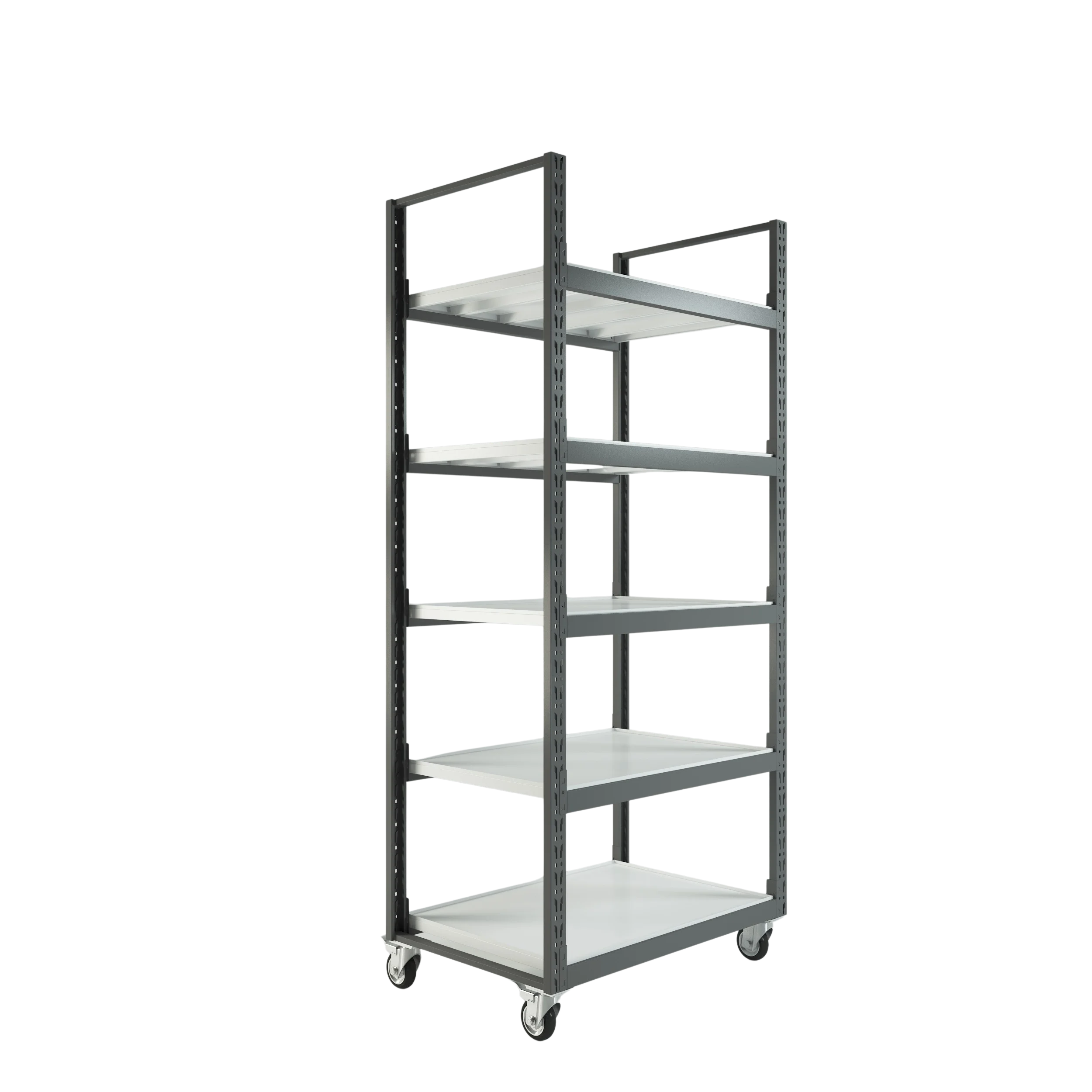 LANTOO light-duty slotted angle rack shelving for small parts warehouse storage.